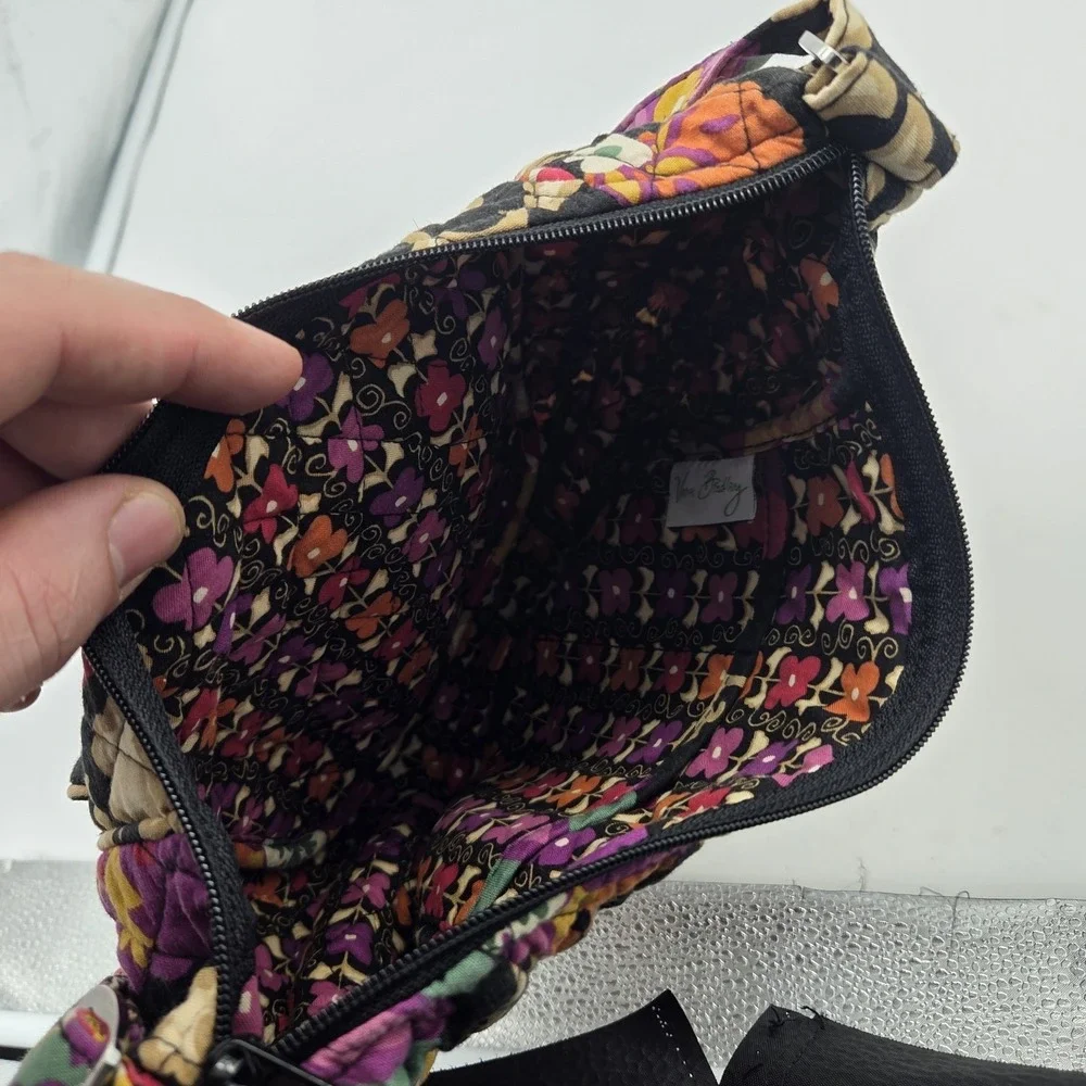 Vera Bradley Crossbody Shoulder Bag Floral Quilted Cotton Magnetic Front Pocket